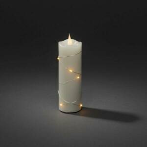 LED viaszgyertya krémszínű krémfény borostyán 15, 2 cm kép
