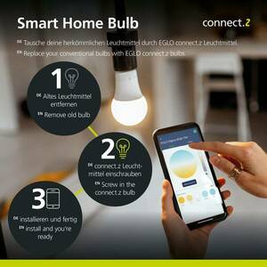 EGLO connect-z E27 G80 gömb 5, 5W 500 Lumen 2200K kép