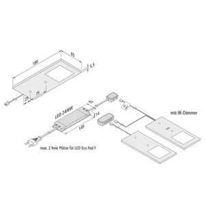 LED-es részegység lámpa Eco-Pad F 2x-Set 4000K alu kép