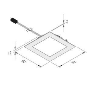 LEDbútorba építhető lámpa DynamicFAQ58 acél 3W CCT kép