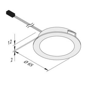 LEDbútorba építhető lámpa DynamicFAR58 acél 3W CCT kép