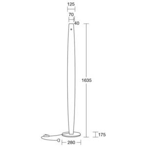 HerzBlut Arco LED állólámpa dimmer, olajozott tölgyfa kép