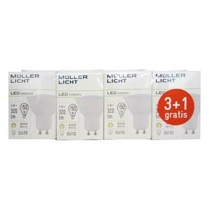 LED reflektor GU10 5W 2 700K 3+1db csom 320lm matt kép