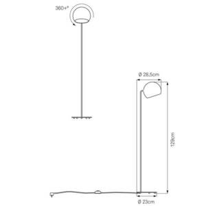 Nyta Tilt Globe Floor álló világítás, fekete kép