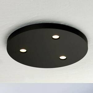 Bopp Close LED mennyezeti lámpa 3 lámpával kerek fekete kép