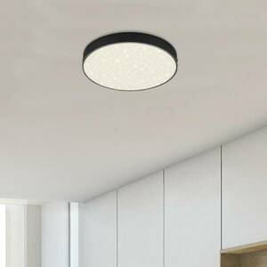 Flame Star LED mennyezeti lámpa, Ø 21, 2 cm, fekete kép