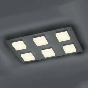 BANKAMP Luno LED mennyezeti lámpa 6 égős antracit kép