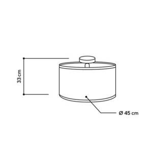 ALMUT 2610 mennyezeti lámpa Ø45cm Széna/kék bú.vi. kép