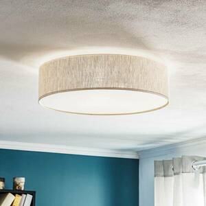 mennyezeti lámpa Leano szürke kerek lenvászon kép