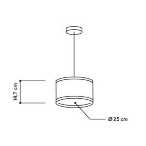 ALMUT 2610 függő lámpa Ø 25 cm sz./k. búzavirág kép