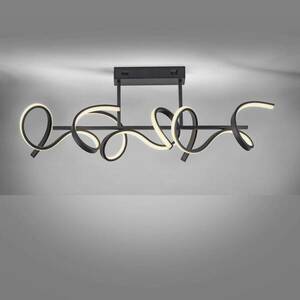 Curls LED mennyezeti lámpa, fekete, dimmelhető kép