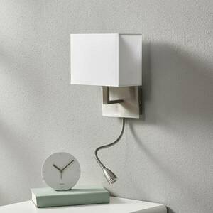 Fali lámpa 6519 LED olvasólámpával, szatén ezüst kép