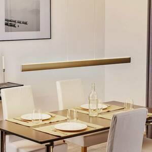 LED függő lámpa Runa, bronz, hossza 132 cm kép