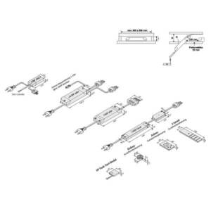 LED transzformátor 350mA/16W 3-utas elosztóval kép