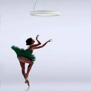 LED-es függőlámpa Materica belső Ø 60 cm fehér kép