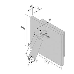 Olvasólámpa BL1-LED, beépítés/bővítés, fekete kép