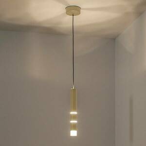 PURE Vega LED függő lámpa, egy henger, sárgaréz kép