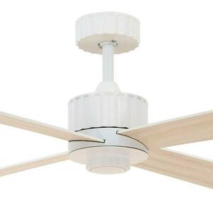 Beacon mennyezeti ventilátor világítással Newport, fehér/tölgy, csendes kép