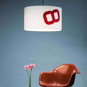 Akasztólámpa home harbour vitorlából 60cm fehér/piros kép