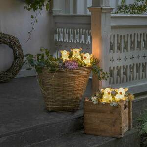 LED fényfigura disznó, 5 darabos készlet láncban, átlátszó kép