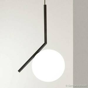 FLOS IC S1 designer függő lámpa, fekete Ø 20 cm kép