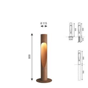 Louis Poulsen Flindt lábbal, földelt 80 cm corten kép