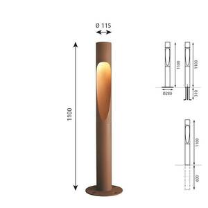 Louis Poulsen Flindt lábbal, földelt 110 cm corten kép