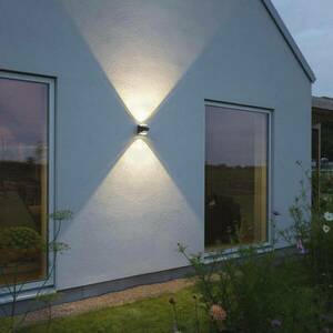 LED kültéri fali lámpa Bitonto 2 izzós antracit kép
