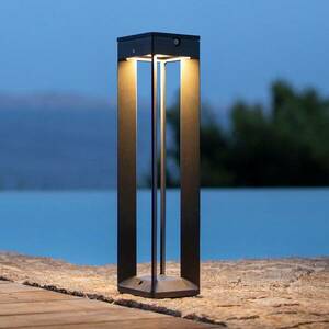 LED szolárlámpa, 45 cm, szürke, érzékelővel kép