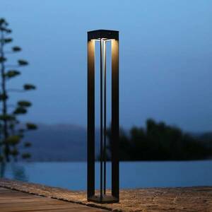 LED szolárlámpa, 90 cm, szürke, érzékelővel kép