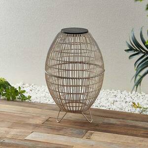 Lindby Josina LED szolárlámpa, Rattan Look kép