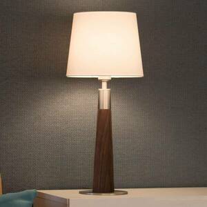HerzBlut Conico asztali lámpa fehér, dió, 58 cm kép