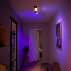 Philips Hue Lowie LED spotlámpa, két-izzós, fekete kép