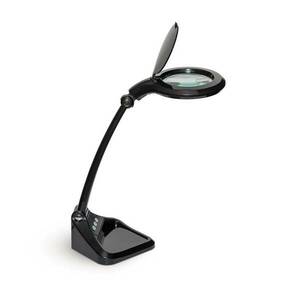 MAULiris LED-es nagyító lámpa, fényerőszabályzó, fekete kép