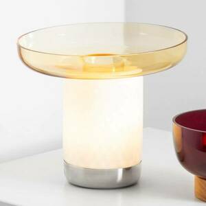 Artemide Bontà LED asztali lámpa, sárga búra kép