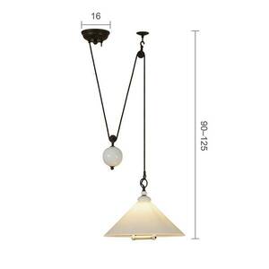 Menzel Provence La Maison függő ernyő opál Ø39cm kép