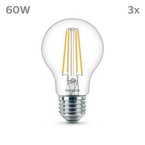 Philips LED izzó E27 7W 850lm 4000K átlátszó 3db kép