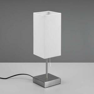 Ole asztalilámpa USB-csatlakozóval, fehér/nikkel kép