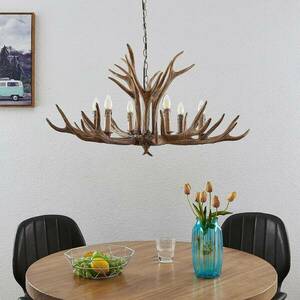 Lindby Tejask függő lámpa, agancs, 6 izzós, 102 cm kép