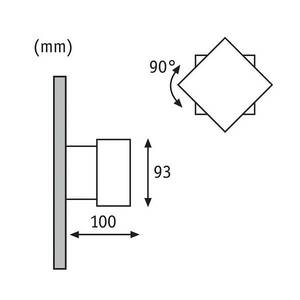 Paulmann Cybo LED kültéri fali lámpa, 2700 K, 10x10 cm, szürke kép