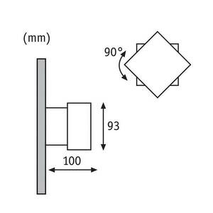 Paulmann Cybo LED kültéri fali lámpa, 2700 K, 10x10 cm, fehér kép