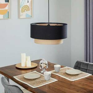 Függő lámpa Boho Ø 45 cm egy izzós fekete/juta kép