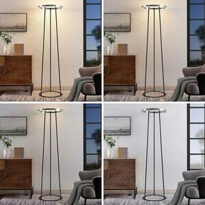 Lucande Seppe LED állólámpa, Ø 50 cm, nikkel kép