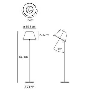 Artemide Choose álló lámpa, pergamen/antracit kép
