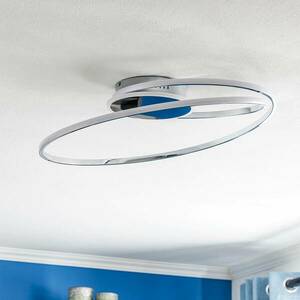 Lindby Dorle LED mennyezeti lámpa, króm, Ø 60 cm kép