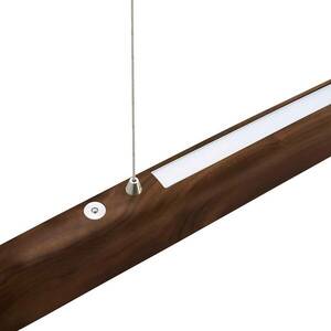 HerzBlut Arco LED-es függőlámpa olajozott dió 130cm kép
