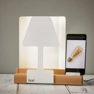 Luxi LED asztali lámpa beépített töltőállomással kép