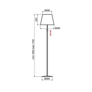 Aluminor Store állólámpa, fekete/fehér kép
