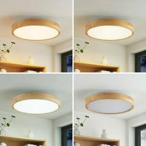 Lindby Lanira LED-es mennyezeti lámpa tölgyfából, 50cm kép