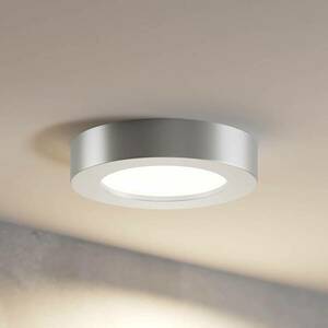 Prios LED mennyezeti lámpa Edwina, ezüst, 17, 7 cm, fényerőszabályzóval kép